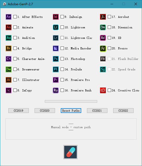 【软件】Adobe 通杀补丁 GenP 3.4.1