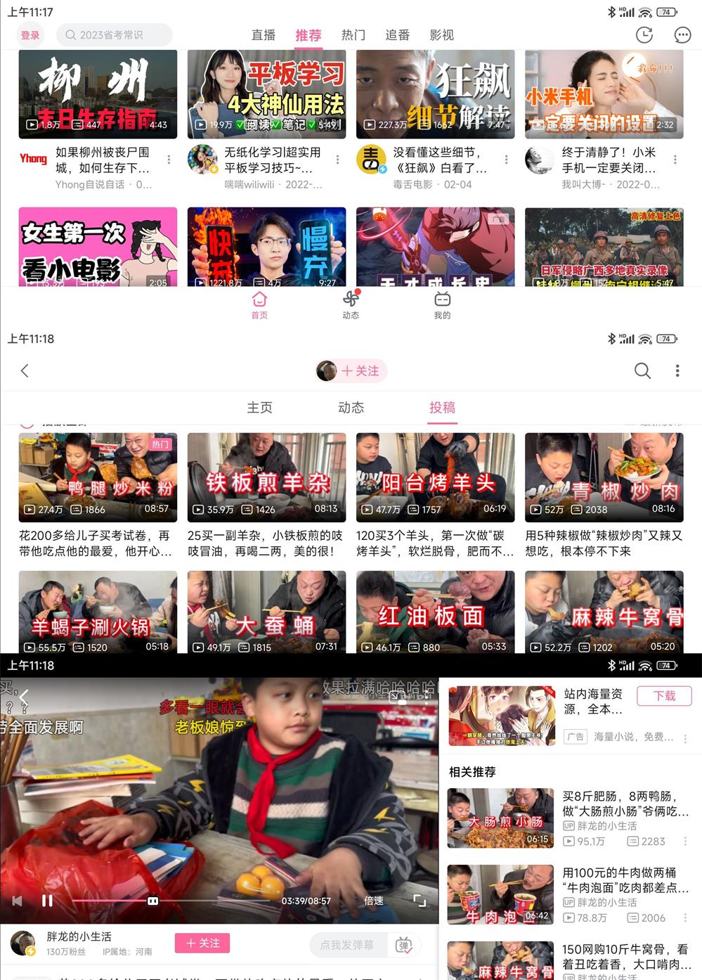 【软件】哔哩哔哩HD大屏版v1.46.0纯净版