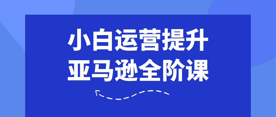 【课程】小白运营提升亚马逊全阶课